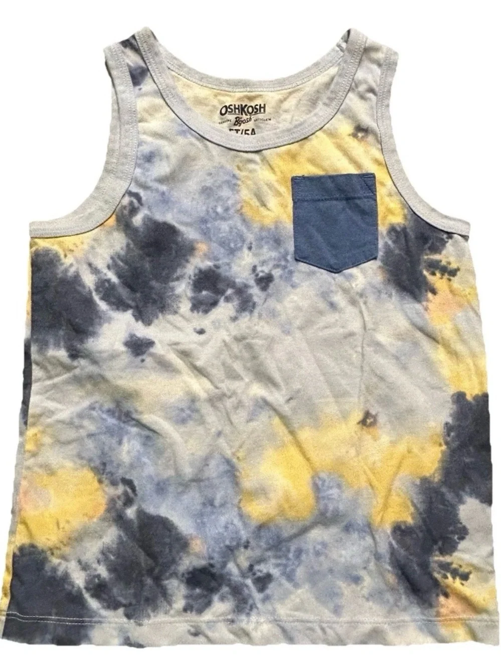 Toddler Boy Summer Tank Top T Shirts Button Up Construction Size 5T